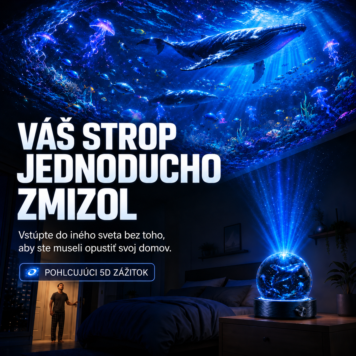 BVJ® 2026 PRO MAX 5D 📺– inteligentný projektor so 100+ scénami, ovládaním cez Bluetooth a zvukovými efektmi
