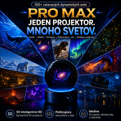 BVJ® 2026 PRO MAX 5D 📺– inteligentný projektor so 100+ scénami, ovládaním cez Bluetooth a zvukovými efektmi