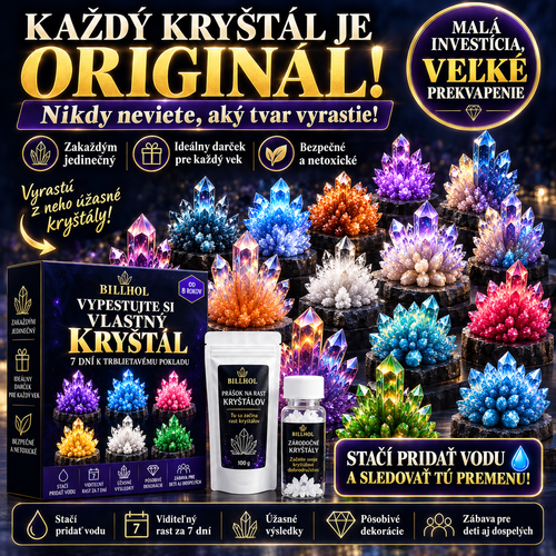 BILLHOL® Luxusná súprava na pestovanie kryštálov – prémiový prášok na pestovanie kryštálov 💎
