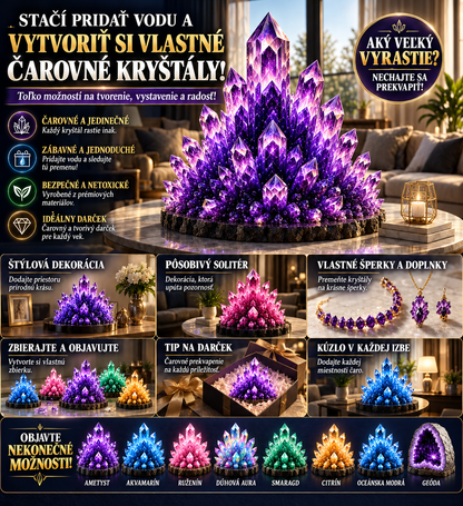 BILLHOL® Luxusná súprava na pestovanie kryštálov – prémiový prášok na pestovanie kryštálov 💎