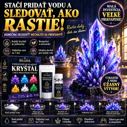 BILLHOL® Luxusná súprava na pestovanie kryštálov – prémiový prášok na pestovanie kryštálov 💎