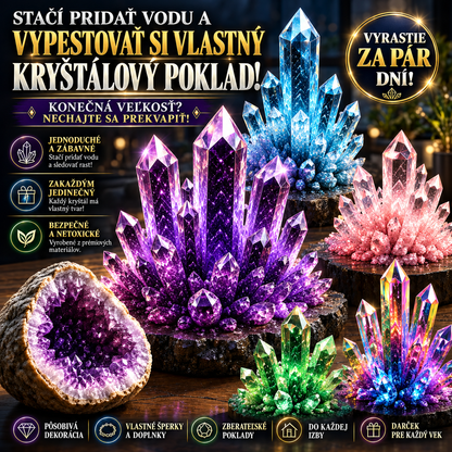 BILLHOL® Luxusná súprava na pestovanie kryštálov – prémiový prášok na pestovanie kryštálov 💎